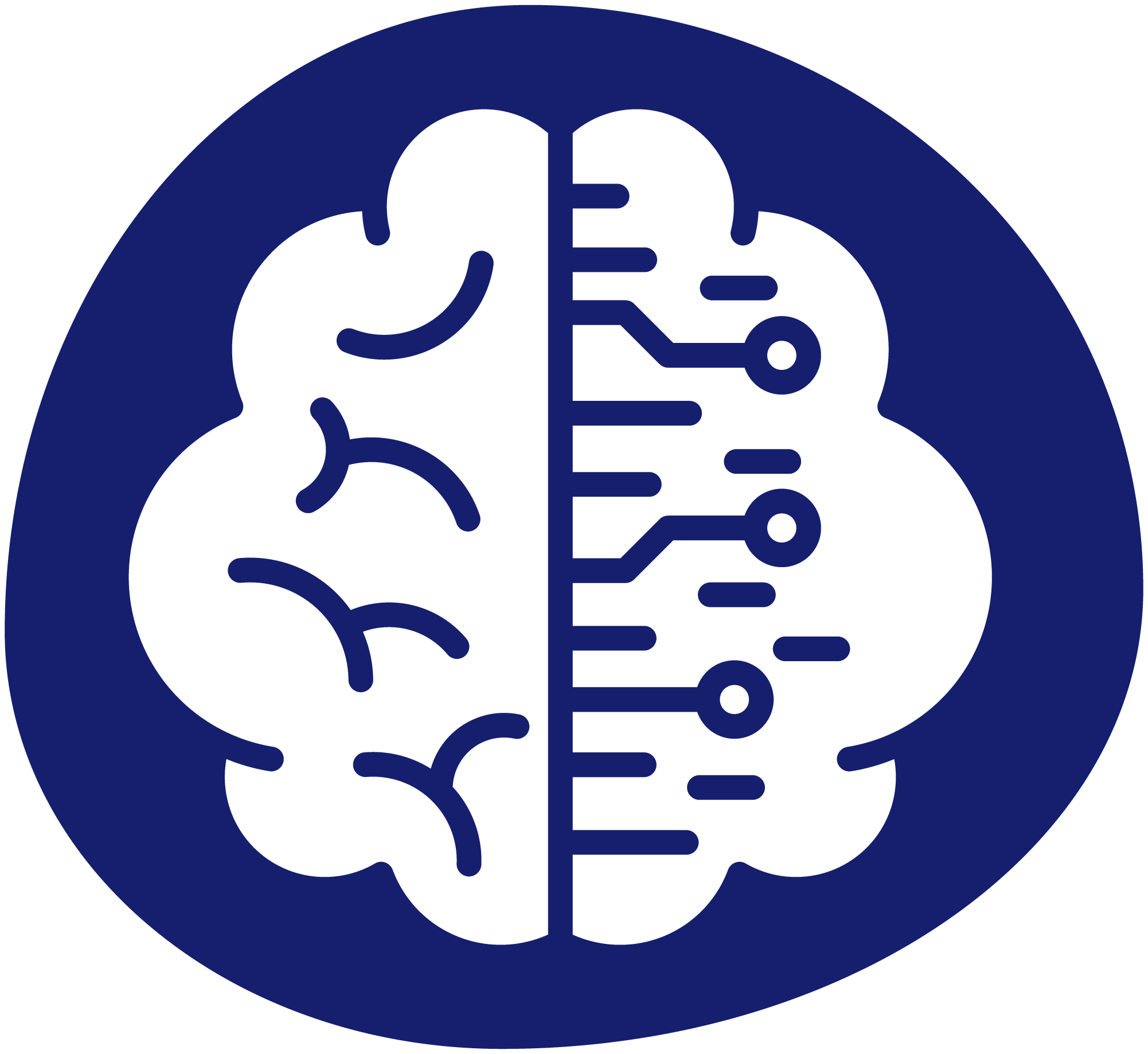 STEAM roundel in noook play® blue, representing learning through science, technology, engineering, art, and maths