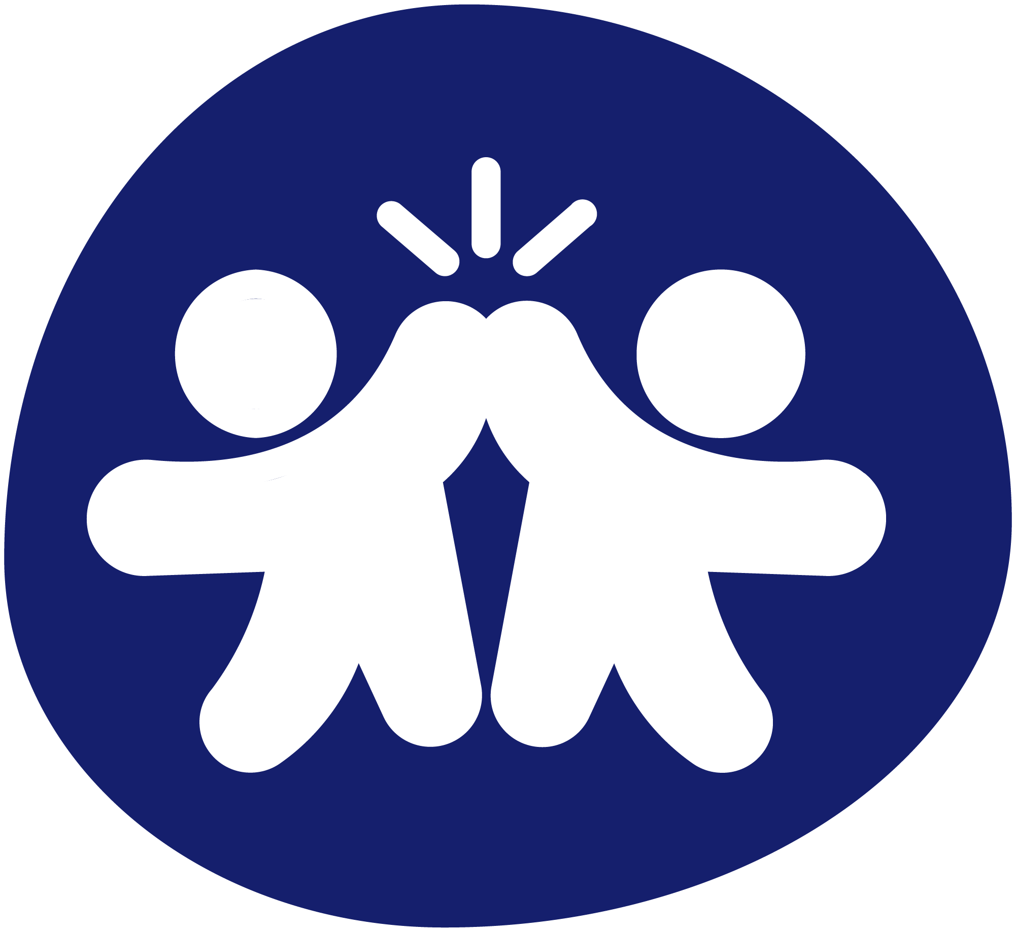 Social Skills roundel in noook play® blue, representing teamwork, communication, and cooperative play