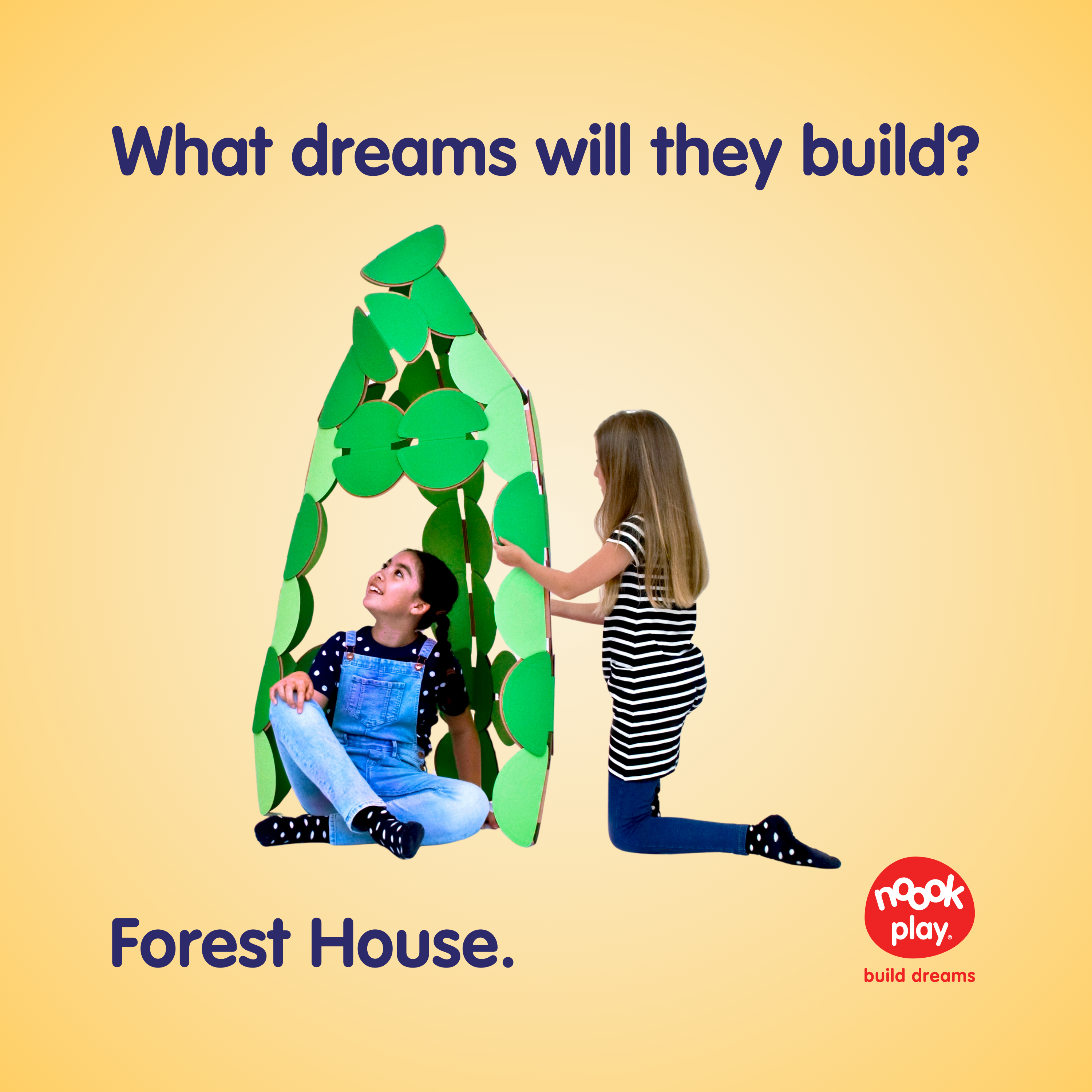 What dreams will you build with noook play®? These girls have made a den they call their Forest House!