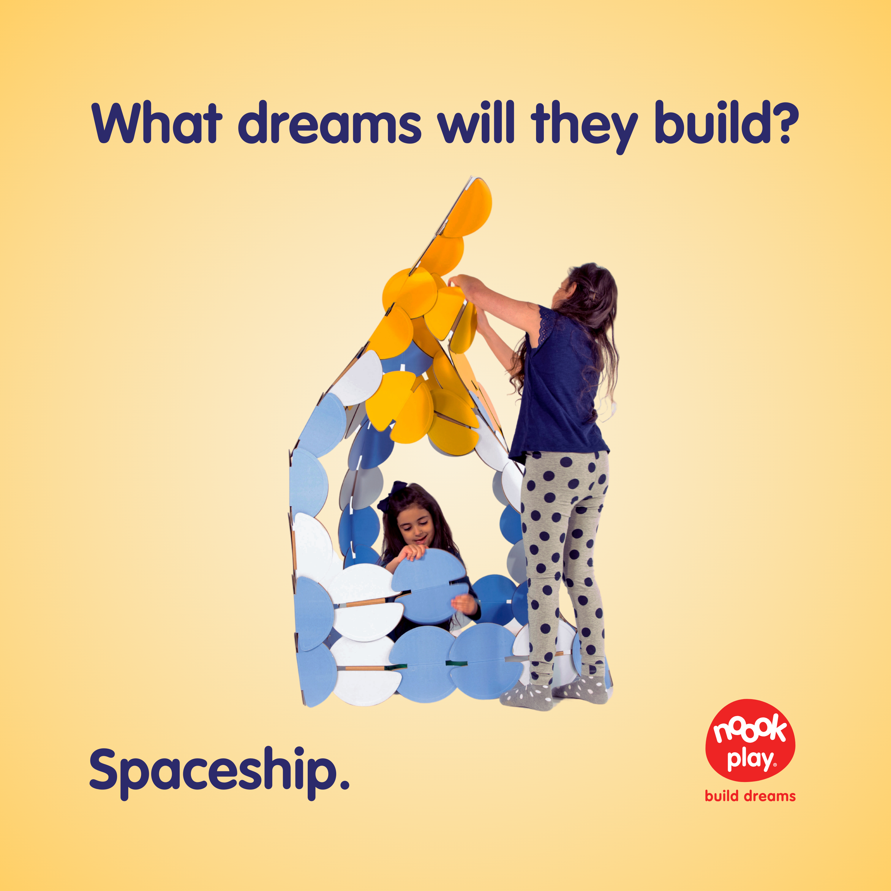 What dreams will you build with noook play®? These girls are making a Spaceship den!