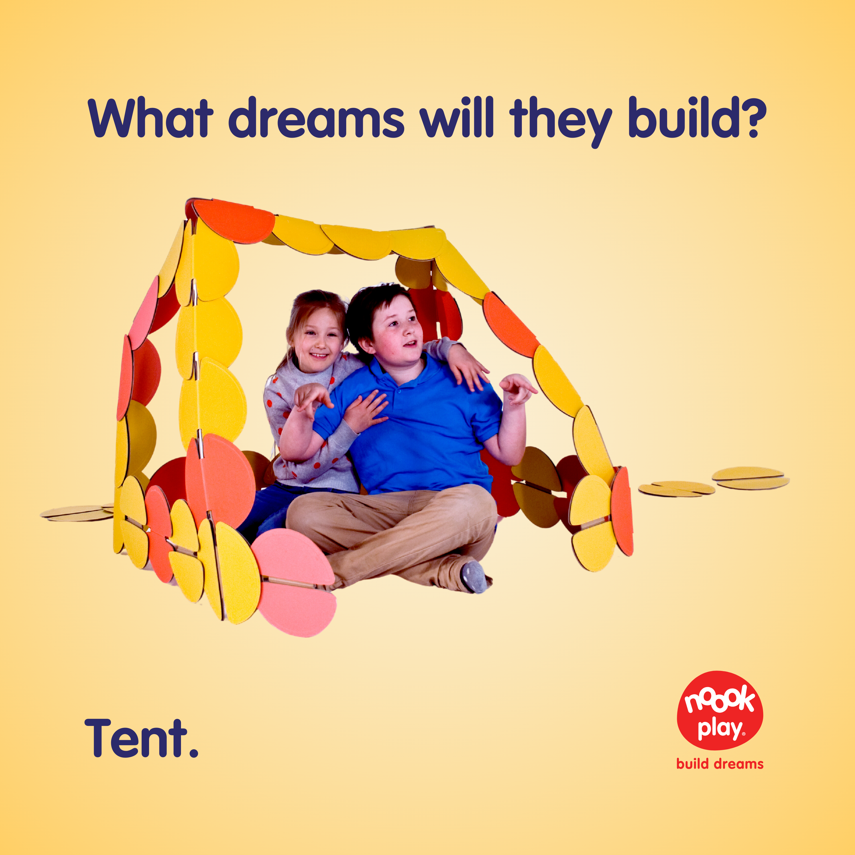 What dreams will you build with noook play®? These kids have made a Tent den!