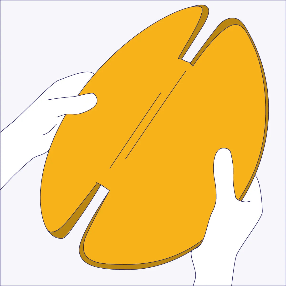 Child folds a noook play® disc, demonstrating flexibility and hands-on creativity in building play