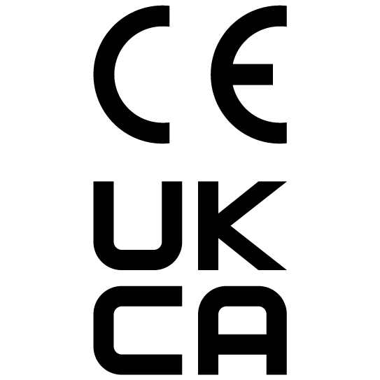 CE and UKCA safety certification marks showing noook play® meets UK and EU toy safety standards