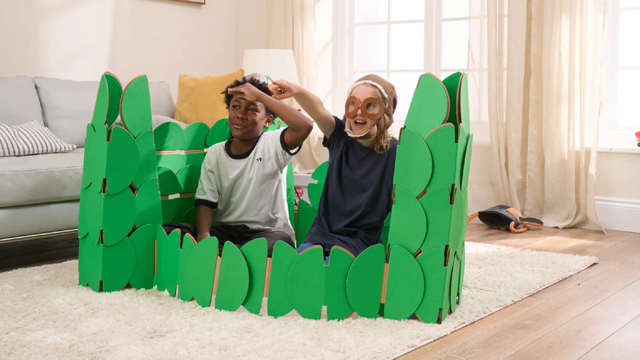 A fort built from noook play engineered heavy-duty board
