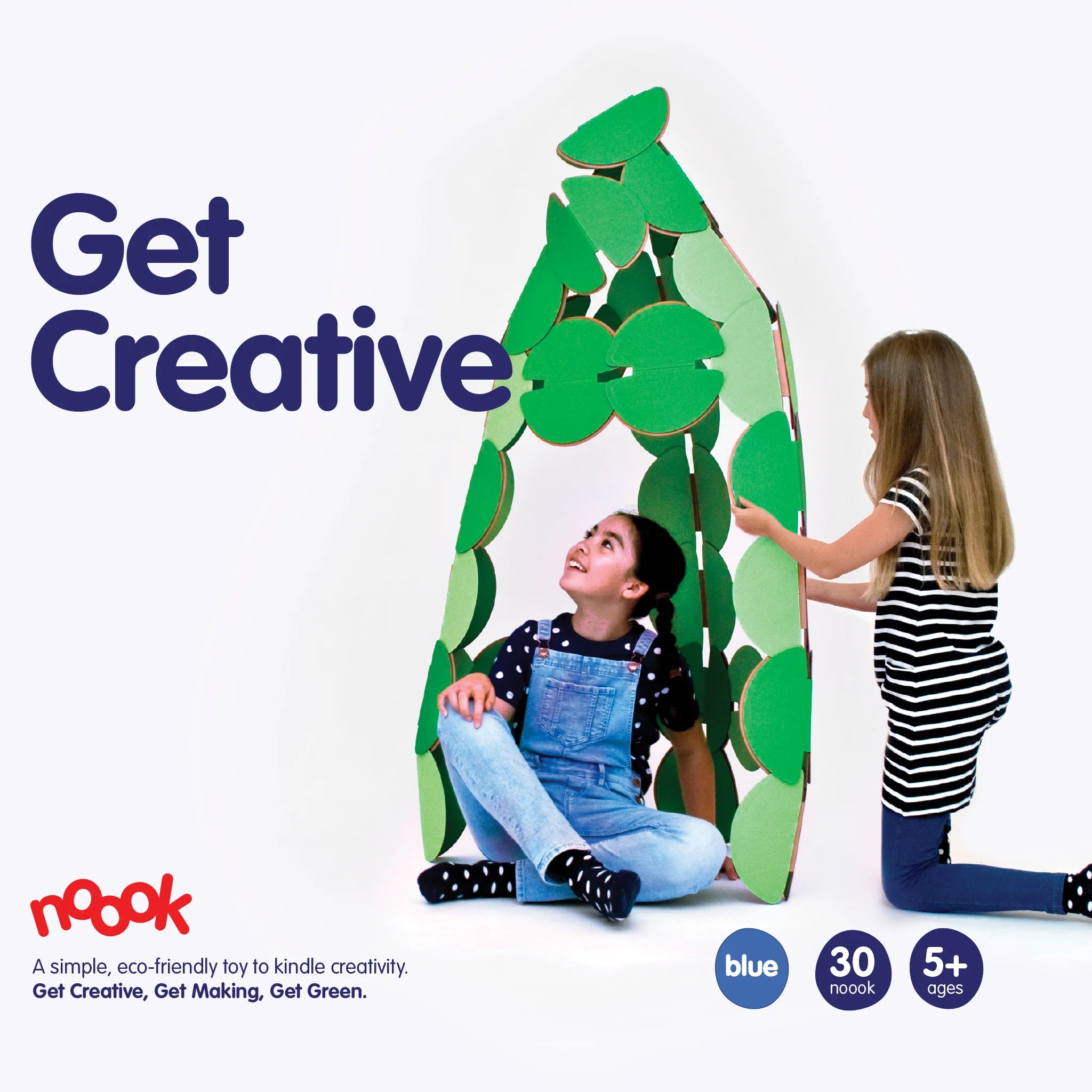 Pack artwork of Starter Pack, 30 Pieces in blue, Building Toy for Kids 5-12 - noook play®