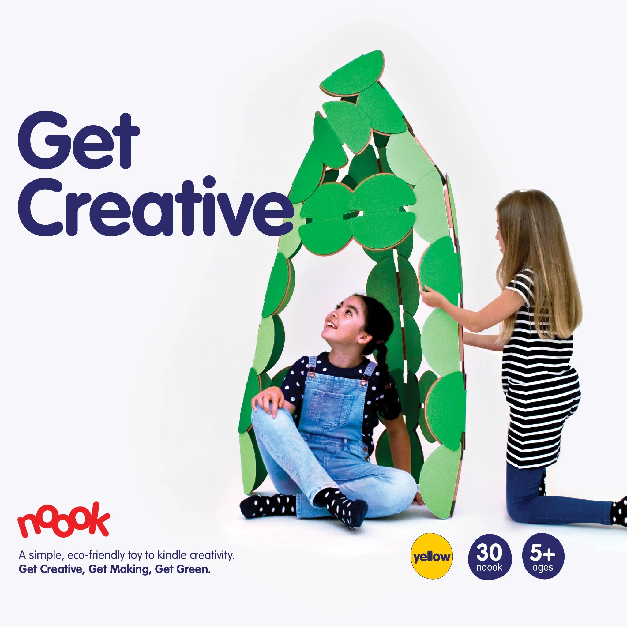 Pack artwork of Starter Pack, 30 Pieces in yellow, Building Toy for Kids 5-12 - noook play®