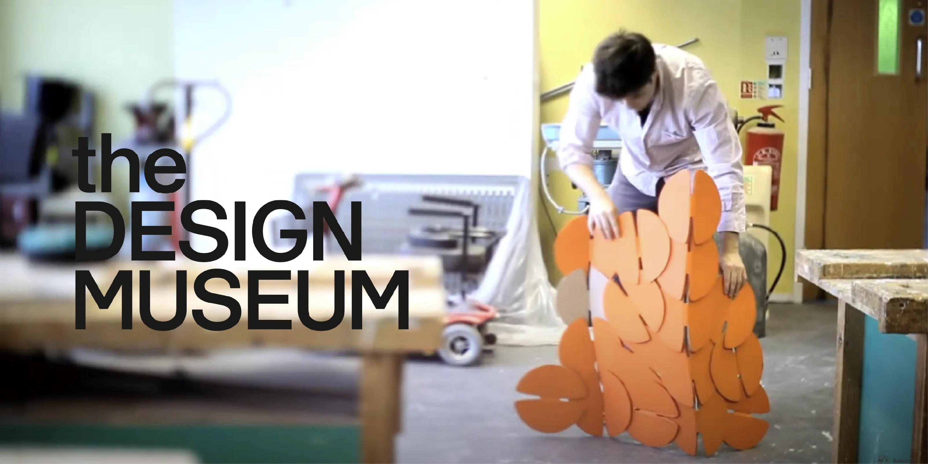 Torsten Sherwood in his workshop studio developing noook play® ahead of his exhibition at the Design Museum, London (2014).