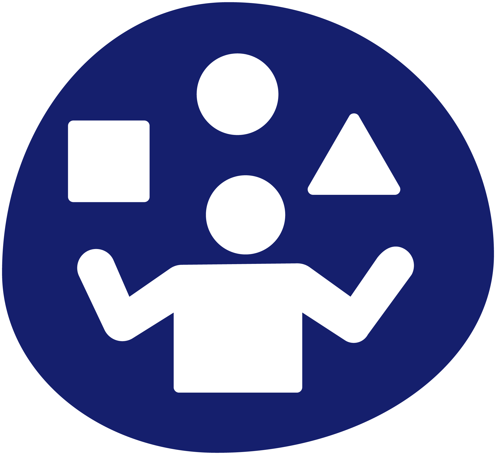 Sensory Stimulation roundel in noook play® blue, highlighting tactile and developmental play benefits