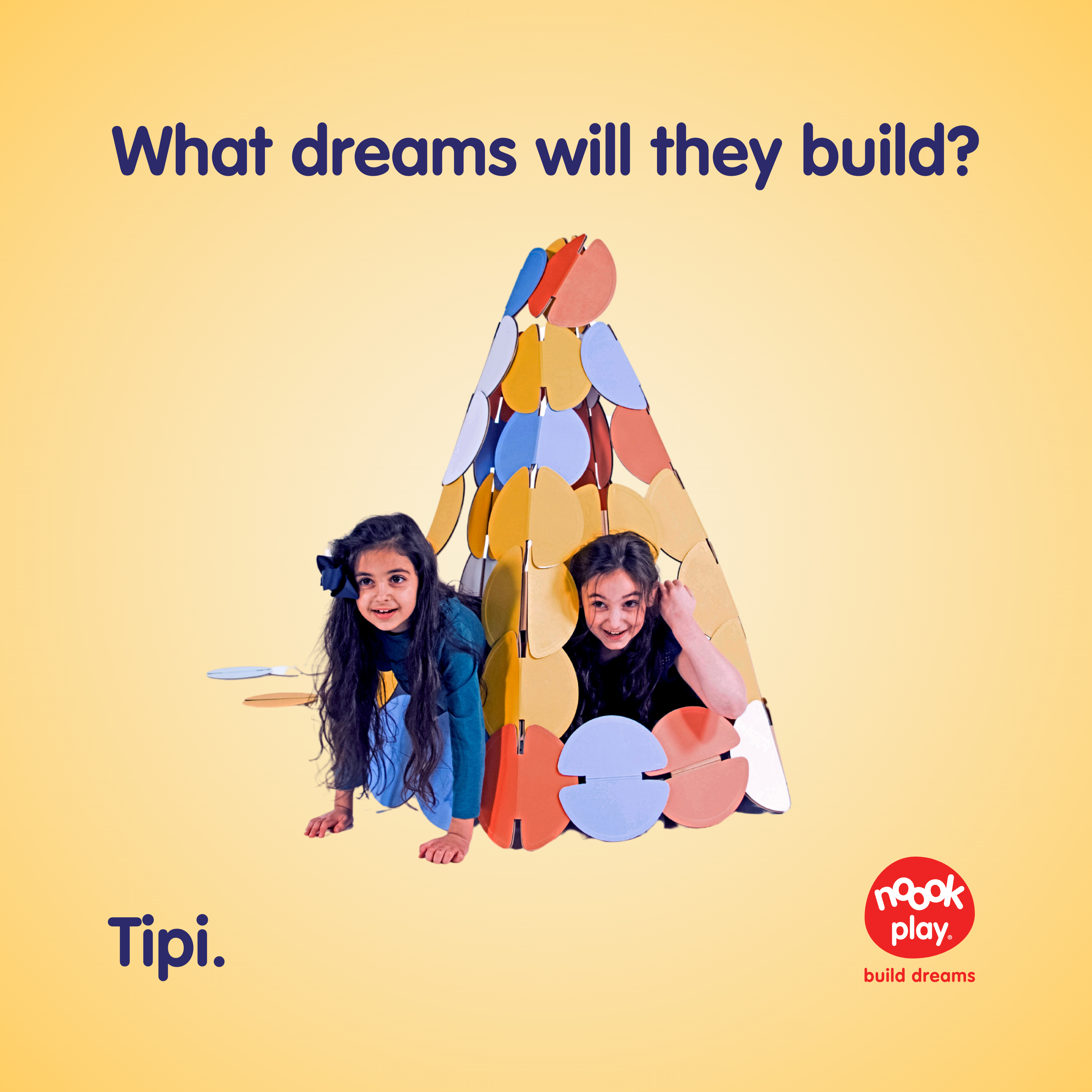 What dreams will you build with noook play®? These girls have made a Tipi den!