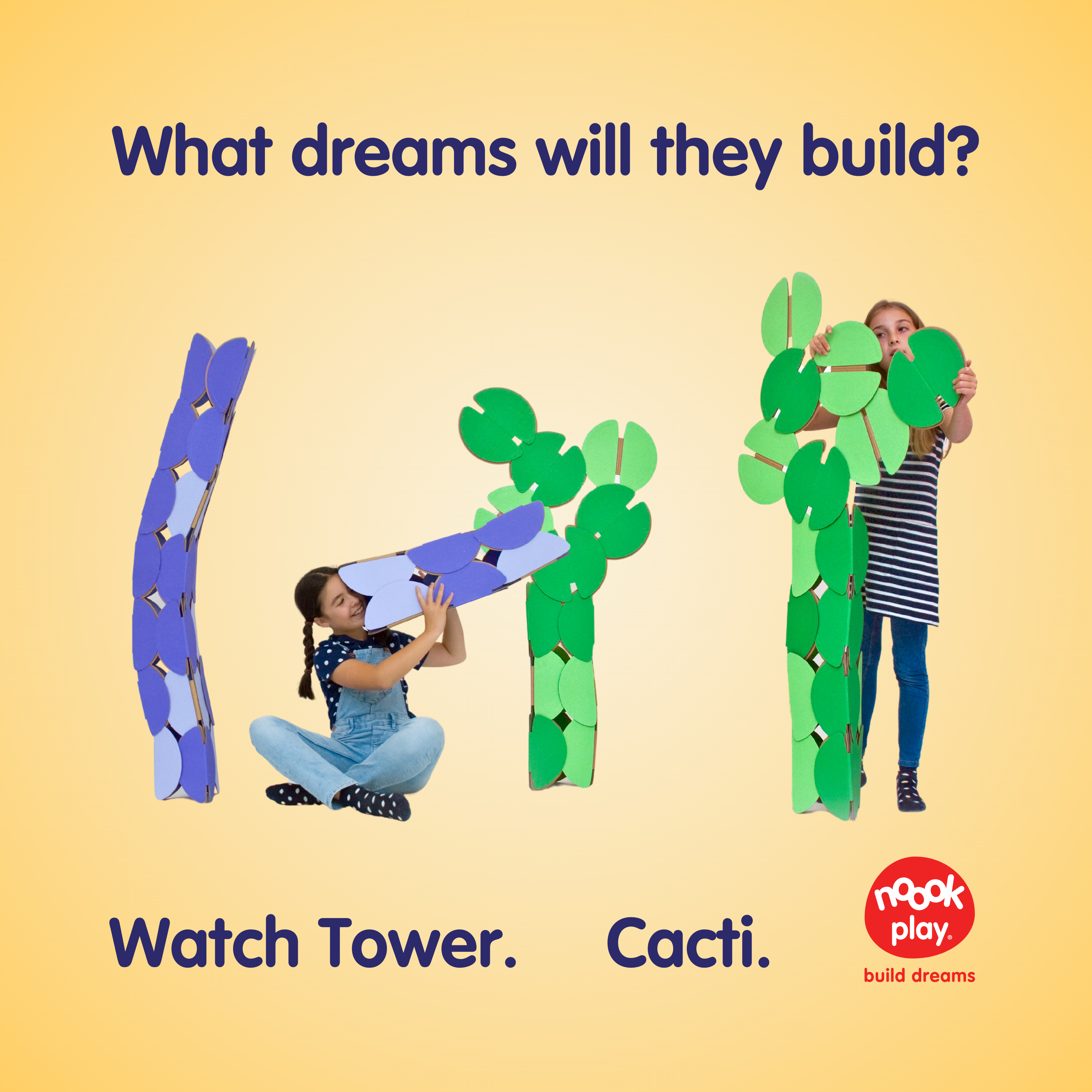 What dreams will you build with noook play®? These girls are pretending they're on an adventure in the Wild West!