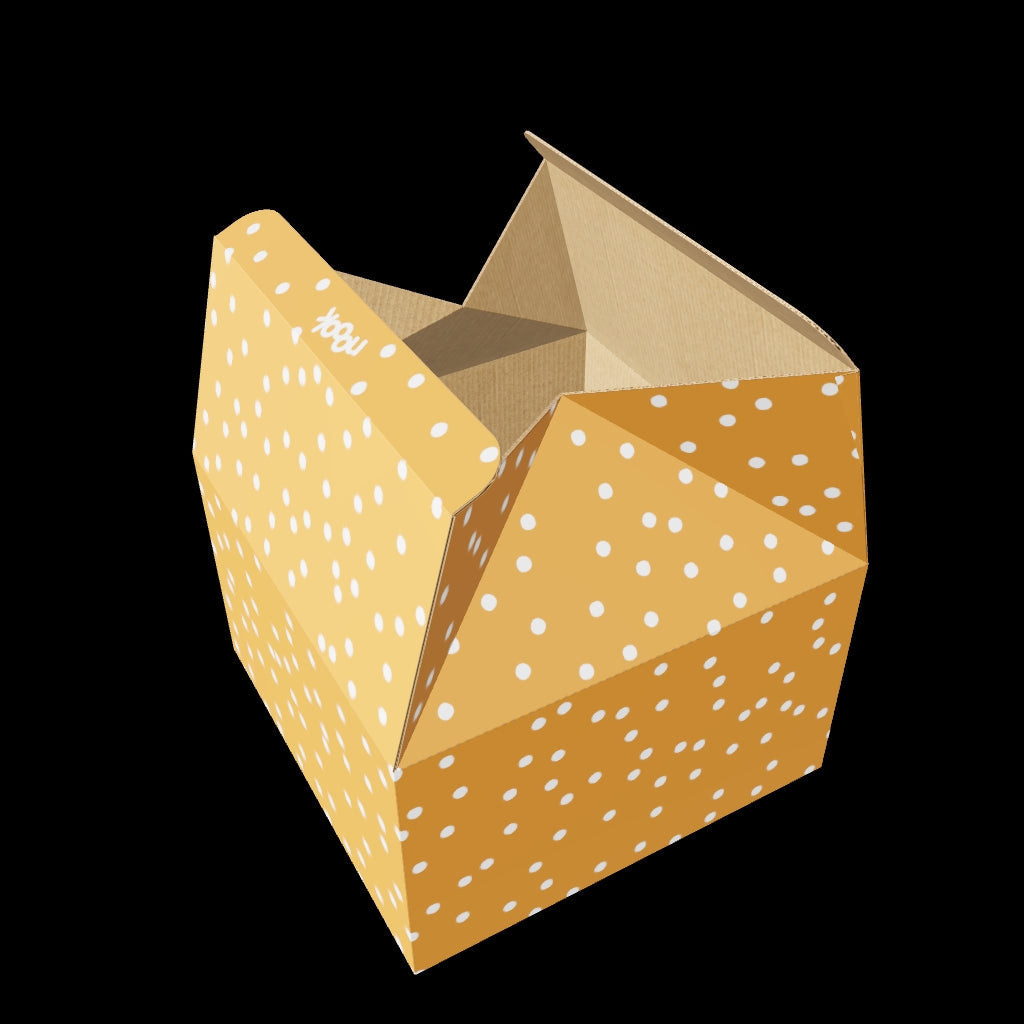 3D model of an open noook play® storage box showing compact, durable design for disc storage